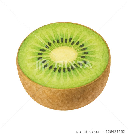 [水果] 切開的獼猴桃插圖 128425362