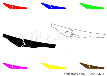 Bandar-e Anzali city (Islamic Republic of Iran, Persia, IRI, Gilan province) map vector illustration, scribble sketch Bandar Anzali map Bandar-e Anzali city (Islamic Republic of Iran, Persia, IRI, Gilan province) map vector illustration, scribble sketch Bandar Anzali map 128425631