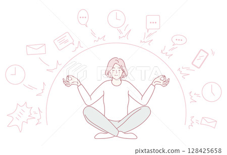 Meditation and Balance Amidst Daily Tasks for a Harmonious Lifestyle Filled with Growth and Peace 128425658