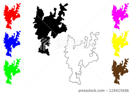 Mahabad city (Islamic Republic of Iran, Persia, IRI, West Azerbaijan province) map vector illustration, scribble sketch Mahabad map Mahabad city (Islamic Republic of Iran, Persia, IRI, West Azerbaijan province) map vector illustration, scribble sketch Mahabad map 128425686