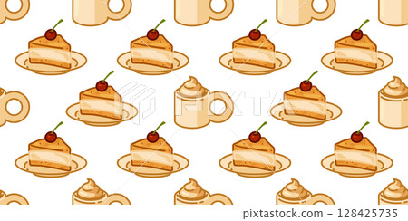Cherry Cake and Creamy Mugs 128425735