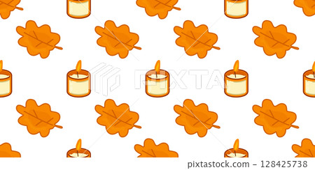 Autumn Leaves Candle Pattern Autumn Leaves Candle Pattern 128425738