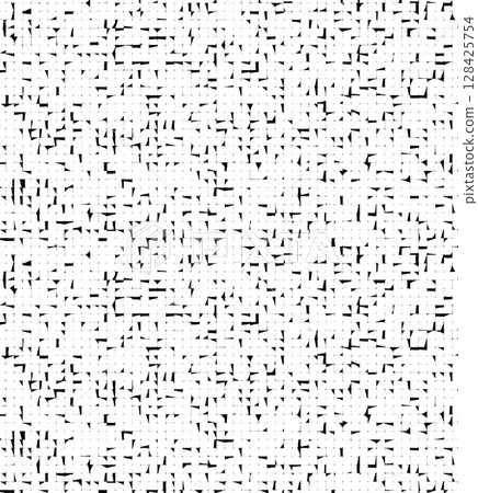 Abstract geometric pattern creating dynamic visual effect with black shapes on white background Abstract geometric pattern creating dynamic visual effect with black shapes on white background 128425754