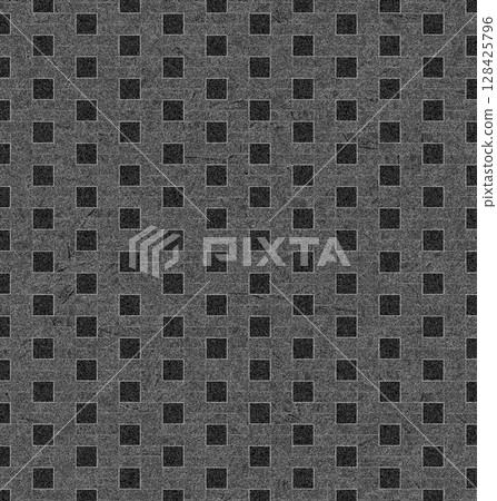 Dark gray textured background with repeating square pattern Dark gray textured background with repeating square pattern 128425796