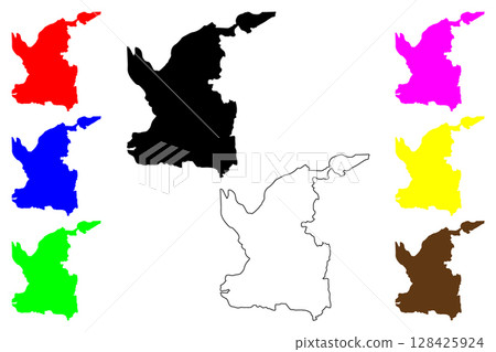 Beit Shemesh city (State of Israel, Jerusalem District) map vector illustration, scribble sketch Bet Shemesh map Beit Shemesh city (State of Israel, Jerusalem District) map vector illustration, scribble sketch Bet Shemesh map 128425924