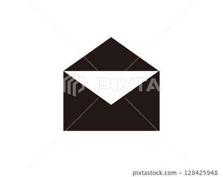 Illustration of a black email icon 128425948