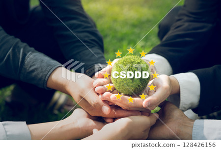 The Corporate Sustainability Due Diligence Directive (CSDDD) concept. 128426156