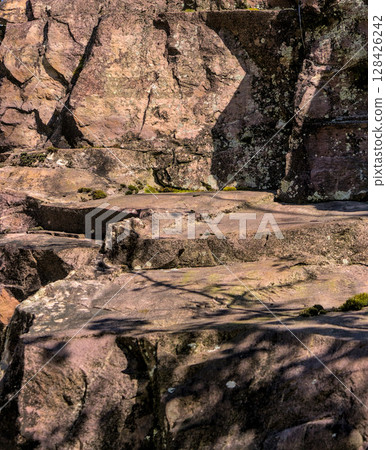 rock formation on the mountain 128426242