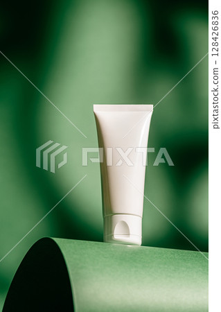 A white tube of soothing face cream A white tube of soothing face cream 128426836