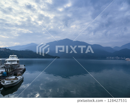 Morning view of Sun Moon Lake, Nantou, Taiwan Morning view of Sun Moon Lake, Nantou, Taiwan 128427531