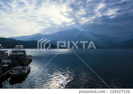 Morning view of Sun Moon Lake, Nantou, Taiwan Morning view of Sun Moon Lake, Nantou, Taiwan 128427536