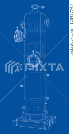 Industrial tank. Vector rendering of 3d 128427749