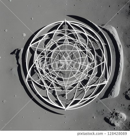 Lunar Sacred Geometry Formation 128428089