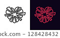 Outline broken love icon, with editable stroke. Broken heart fragments, fragile love relationship. Shattered heart with glass shards, destroyed love, hurt feeling, heartbreak pain. Vector icon 128428432
