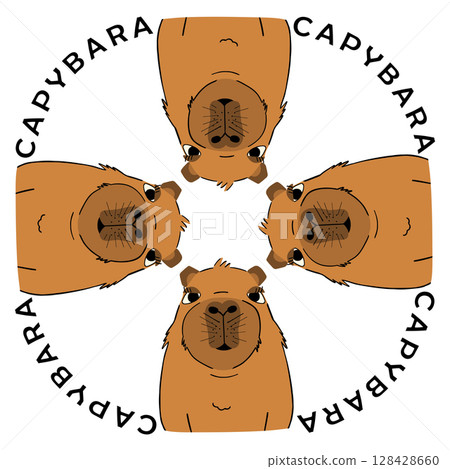 capybara cartoon vector illustration showing cute animal character in relaxed pose for wildlife design and adorable drawing themes capybara cartoon vector illustration showing cute animal character in relaxed pose for wildlife design and adorable drawing themes 128428660