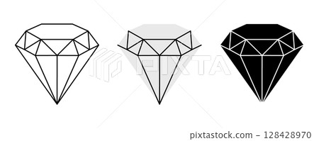 Diamond. Diamond and jewel. Vector illustration 128428970