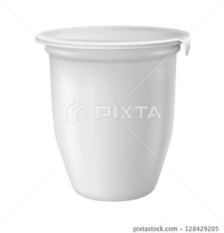 Plastic yogurt container vector illustration 128429205