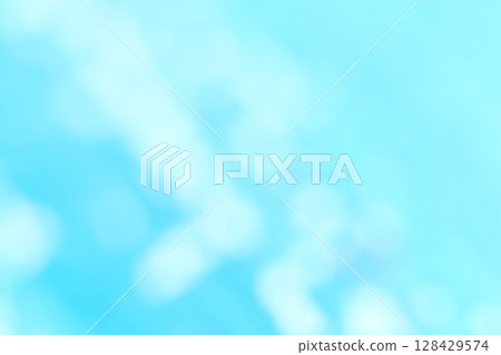 柔和的藍綠色散景/圓形散景背景 128429574