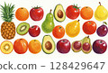 Illustration of various fruits 128429647