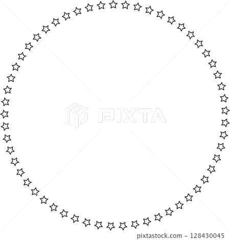 Stars in circle icon. Round star frame template 128430045
