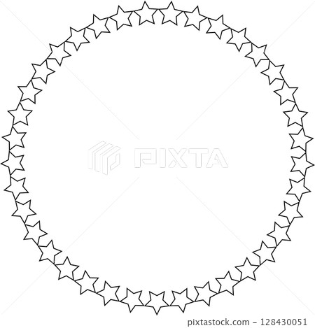 Stars in circle icon. Round star frame template 128430051
