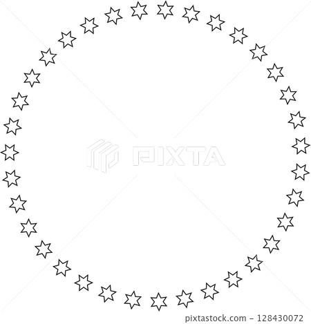 Stars in circle icon. Round star frame template Stars in circle icon. Round star frame template 128430072