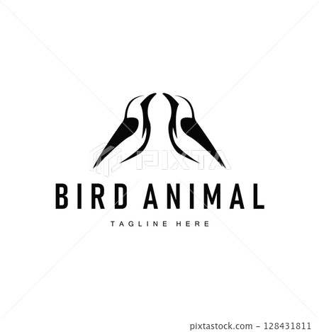 Bird logo with simple minimalist concept of flying bird with freedom design, illustration template and brand symbol Bird logo with simple minimalist concept of flying bird with freedom design, illustration template and brand symbol 128431811
