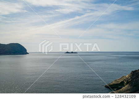 Scenery of Onigajo Castle in Kumano City, Mie Prefecture 128432109