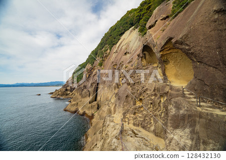 Scenery of Onigajo Castle in Kumano City, Mie Prefecture 128432130