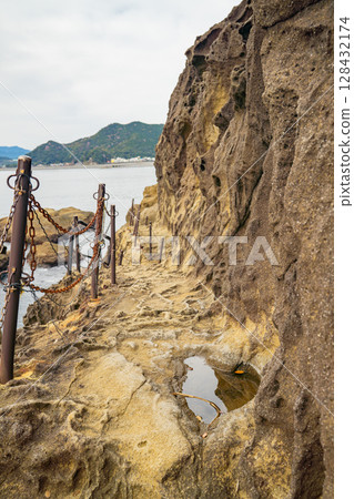 三重縣熊野市鬼城風景 128432174