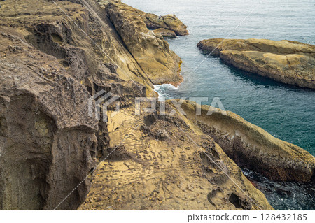 Scenery of Onigajo Castle in Kumano City, Mie Prefecture 128432185