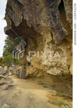 Scenery of Onigajo Castle in Kumano City, Mie Prefecture 128432238
