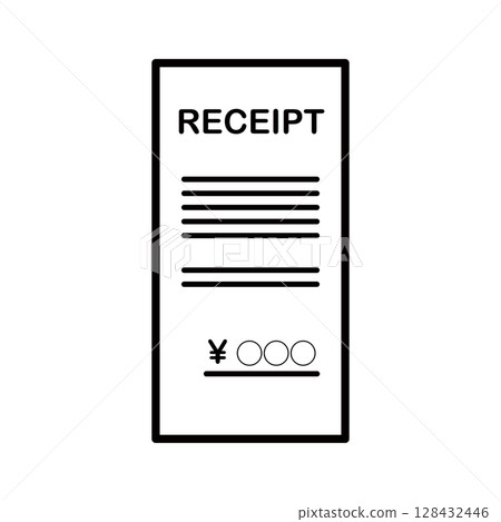 Simple receipt illustration 128432446