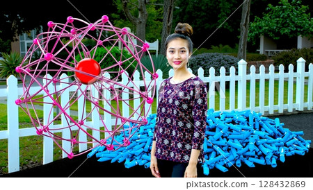 Science Art in Tranquil Garden Science Art in Tranquil Garden 128432869