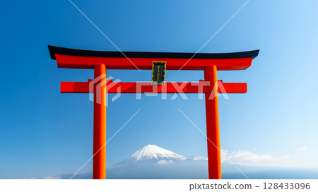 Mount Fuji and Torii Mount Fuji and Torii 128433096
