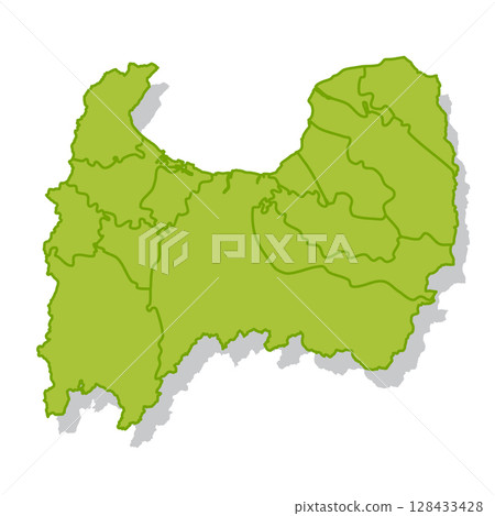 富山日本地圖輪廓圖標 128433428