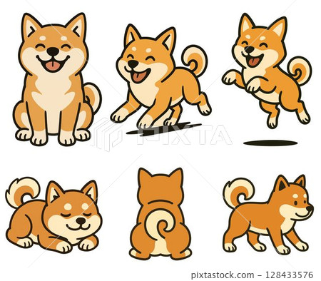 Shiba Inu pose Shiba Inu pose 128433576