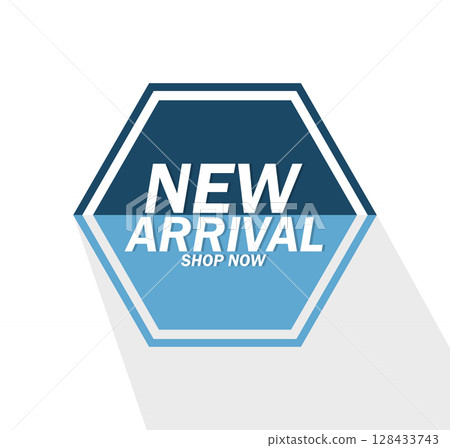 Hexagon Badge for New Arrival Product Promotion 128433743