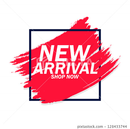 Shop Now Promotional Graphic Label 128433744