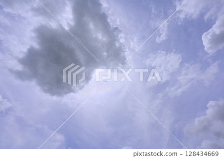 天空中，太陽被烏雲遮住 128434669