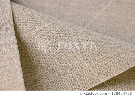 brown hemp viscose natural fabric cloth, sackcloth rough texture of textile fashion brown hemp viscose natural fabric cloth, sackcloth rough texture of textile fashion 128434738