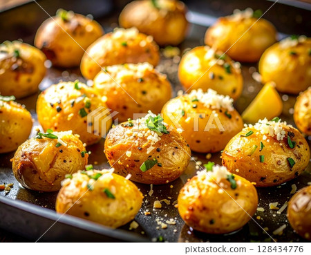 Crunchy Garlic Butter Parmesan Mashed Potatoes 1 AI-Generated Image 128434776