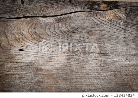 dirty brown old wood texture, timber plank background 128434824