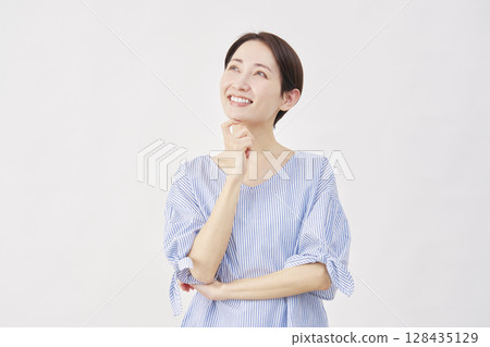 Imagine a female white background 128435129