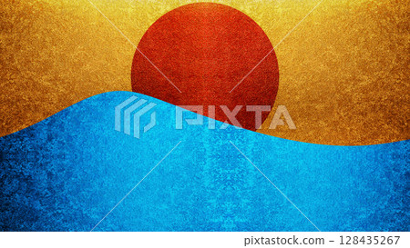 波浪和太陽 128435267