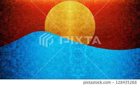 波浪和太陽 128435268