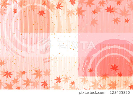  秋葉槭樹秋天背景 128435830