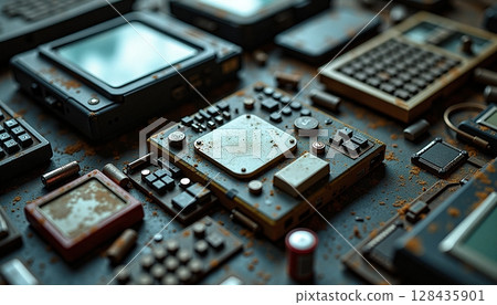 Rusty Retro Electronics in Decay Rusty Retro Electronics in Decay 128435901