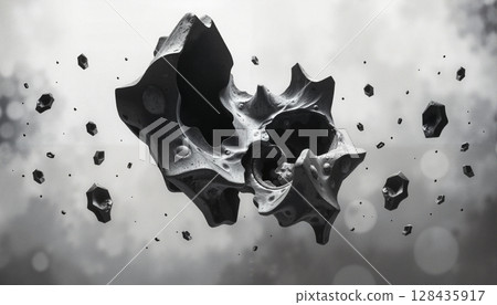 Surreal Floating Alien Rock Formation 128435917