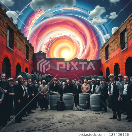 Cosmic Vortex Meets Historical Gathering 128436166